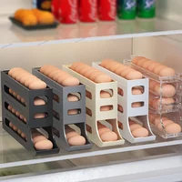 Boîte de Rangement d'emoufs pour Réfrigérateur, Porte Latérale de Cuisine, Conservation des emoufs T1, Roulement existent, Support d'Évaluation, 4 Niveaux 2