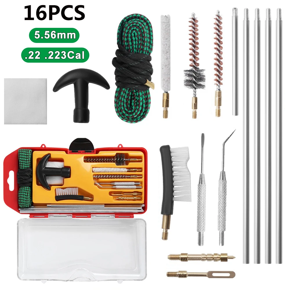 Rifle Pistol Cleaning Kit .22 .223 .357 .38Cal 13Pcs/16Pcs Gun Barrel
