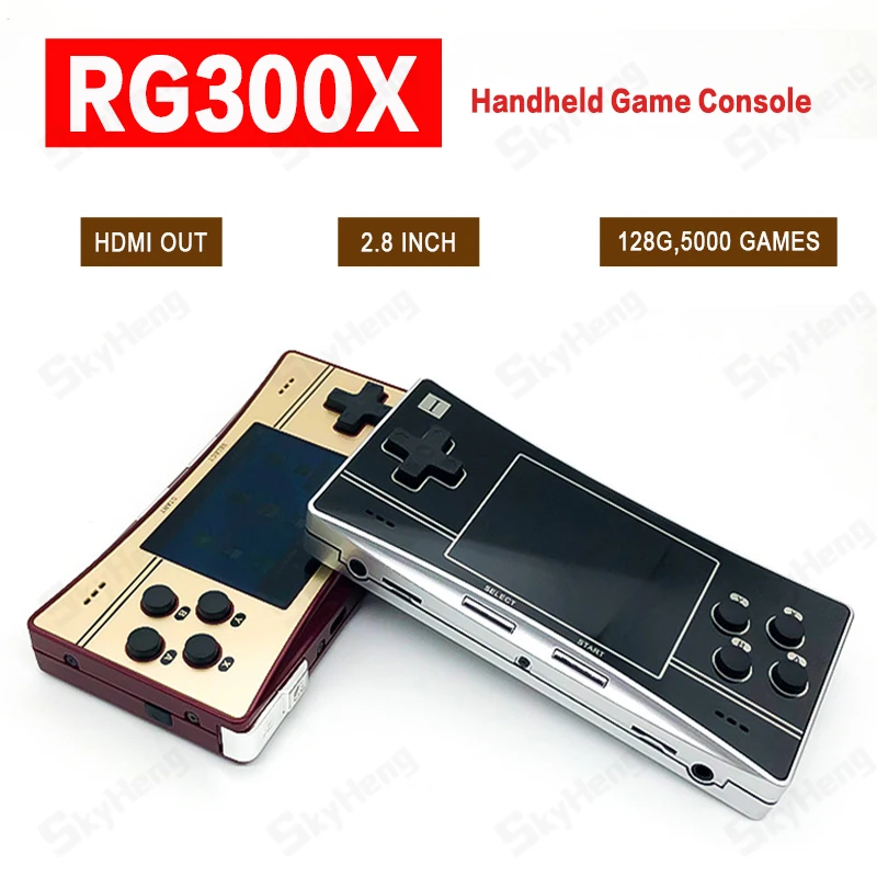 Maedack Console de jogos retrô RG300X, tela IPS portátil de 3,0 polegadas,  vídeo game player, suporta mais de 20 emuladores, incluindo PS1/CPS1