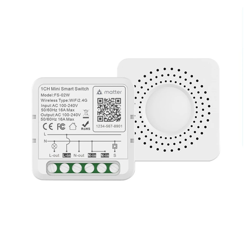 

Умный переключатель с Wi-Fi, 16 А