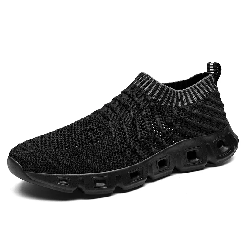 

Hot Men Soft Casual Shoes Breathable Stylish Sport Sneakers Male 2024 Outdoor Flats Walking Sock Shoes Plus Size 39-48