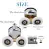 4Pcs 23mm Shower Door Rollers Sliding Shower Doors Wheels Replacement Roller Runner Wheel (2 Top & 2 Bottom ) 4