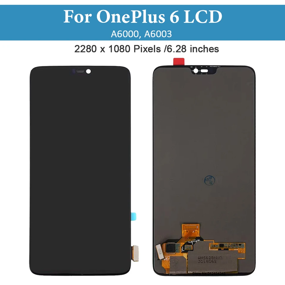 6.28 AMOLED Originale Per Oneplus 6 Display LCD Touch Screen Digizer Assemblea di Schermo di Ricambio Per One Plus 6 1 + 6 Con Telaio  509