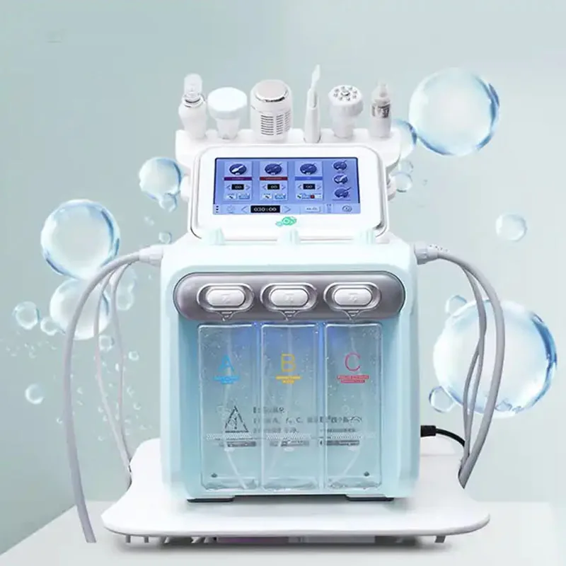 

7 In 1 Small Bubble Deep Pore Clean Facial Cleansing H2 O2 Hydra Dermabrasion Peeling Beauty Machine Oxygen Jet Equipment