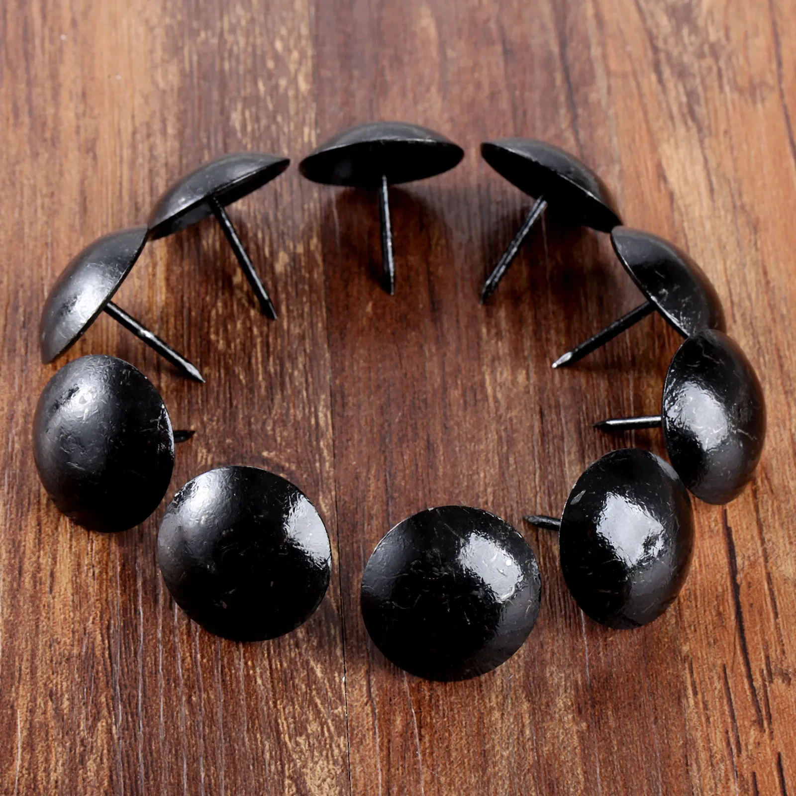 Black Retro Round Upholstery Nails 10Pcs 25*25mm Jewelry Wood Box Sofa Decorative Tacks Stud Pushpin Doornail Furniture Hardware upholstery nail