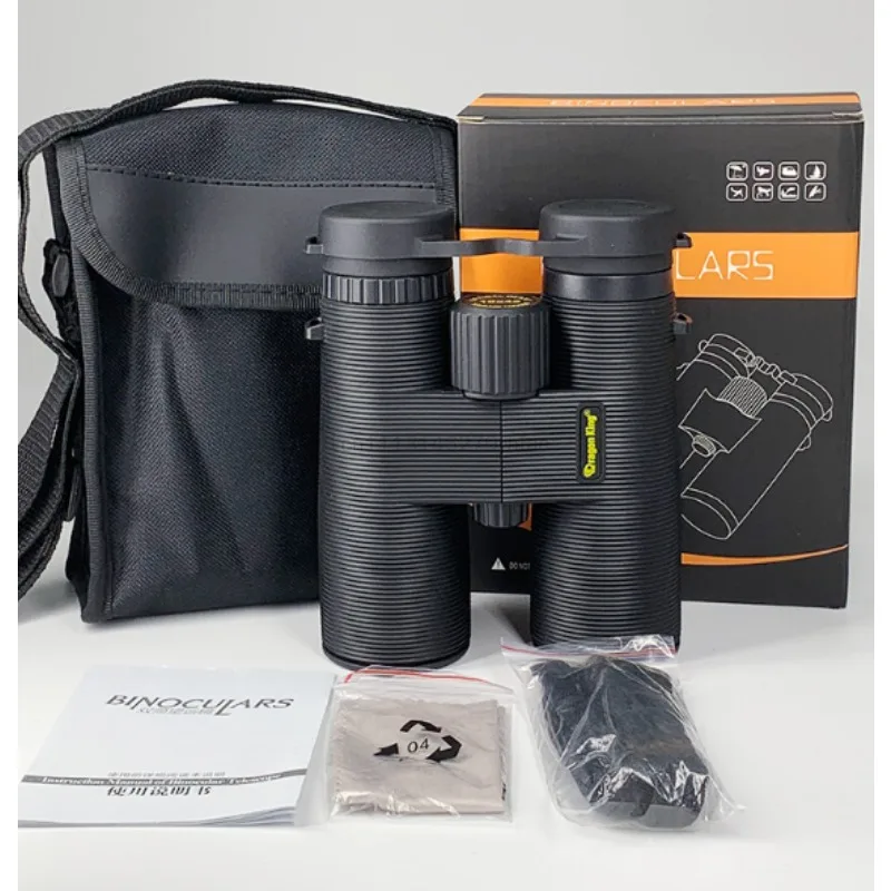 10x42 쌍안경 BAK4 프리즘 8개 요소 6개 그룹 질소 충전 안개 방지 망원경 56-74mm 눈 거리 2m 조류 관찰용 근접 초점