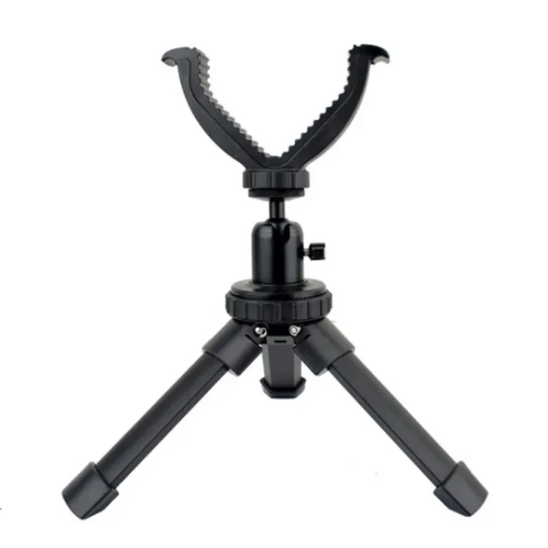 Shooting Rest Tripod Durable Adjustable Height Rifle 360 Degree Rotation V Yoke Stand Portable Aluminum Construction For Target