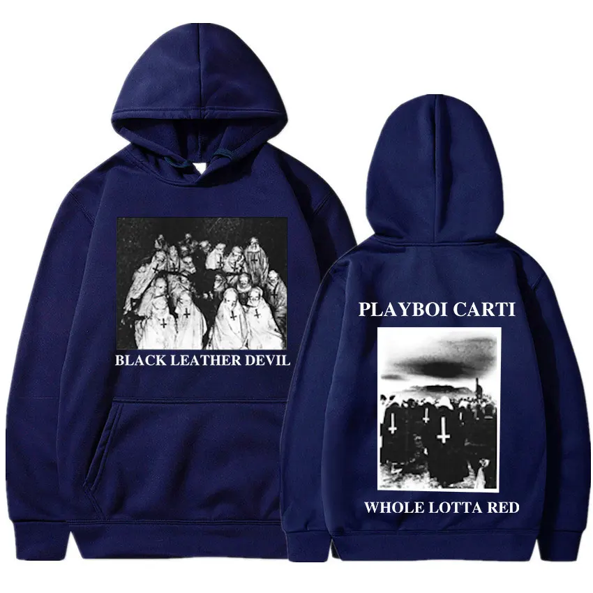 Rapper Playboi Carti Hoodies Devil Hip Hop Fashion Oversized Pullover  Streetwear Music Album Whole Lotta Red Hooded Sweatshirts - Hoodies u0026  Sweatshirts - AliExpress