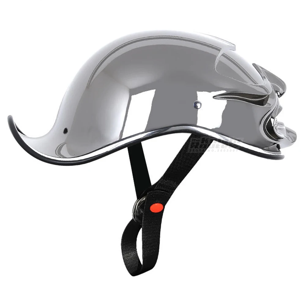 

Silver Retro Motorcycle Helmet Vintage Men Moto Motobiker Motocross Women Riding Biker Open Face Half Helmet Summer Casque Casco