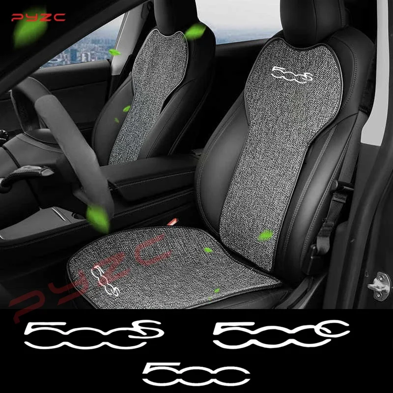 For Fiat 500e 500c 500s 500 Seat Cover Flax Cotton Breathable Comfortable Car Seat Cushion Protection Accessories