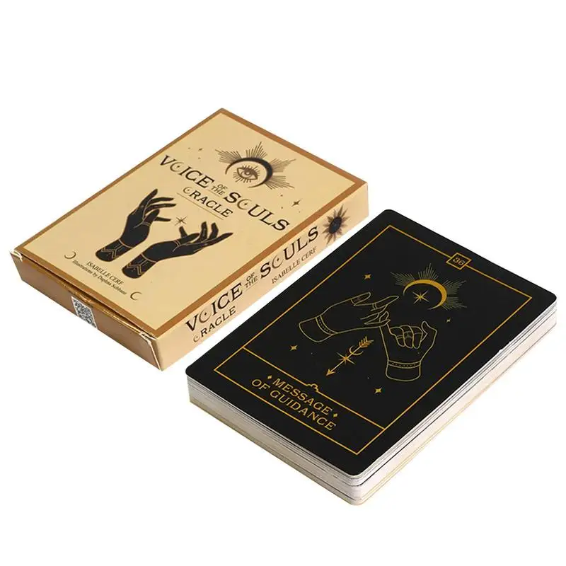 Voice of the Souls Oracle Card Deck 44 Cards Fate Divination Deck Tarot Party Board Game Holiday Gift For Friends English Cards fate fgo katsushika hokusai abigail williams tabletop card case japanese game storage box case collection holder gifts cosplay