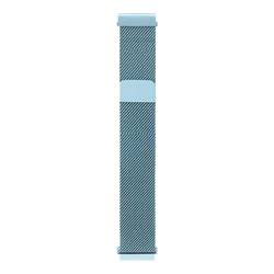 Milanese Mesh Magnetic Metal Watch Band, 20mm/22mm - Oppo Watch X3 - X2 - S (Soft blue)