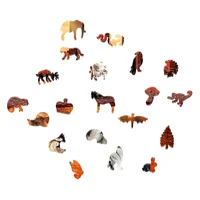 Unique Wooden Puzzles Cool Cat Wood Jigsaw Puzzle Craft Irregular Family Interactive Puzzle Gift for Kids Educational Toys 2