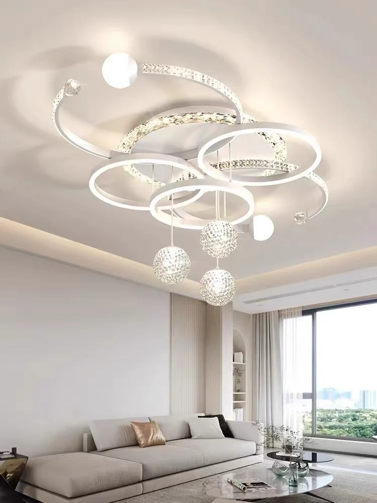 2024 New Modern Round Led Black Living Room Pendant Light Kitchen Restaurant Glossy Pendant Light Interior Decoration 3