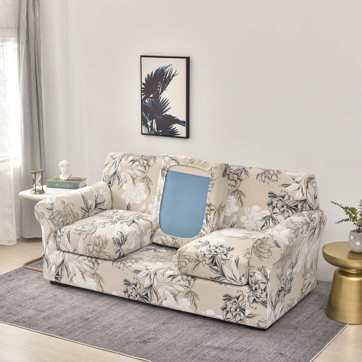Elastic All Inclusive Sofa Cover Protective Cover Single, Two, Three Seat Cushion Split Sofa Cover Universal For All Seasons 6