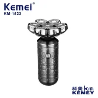 KeMei KM-1523 Portable Mini 7 Blades Alloy Body Full Body Washable 4D Veneer Floating Razor Bald Shaving Machine Metal Shell 2