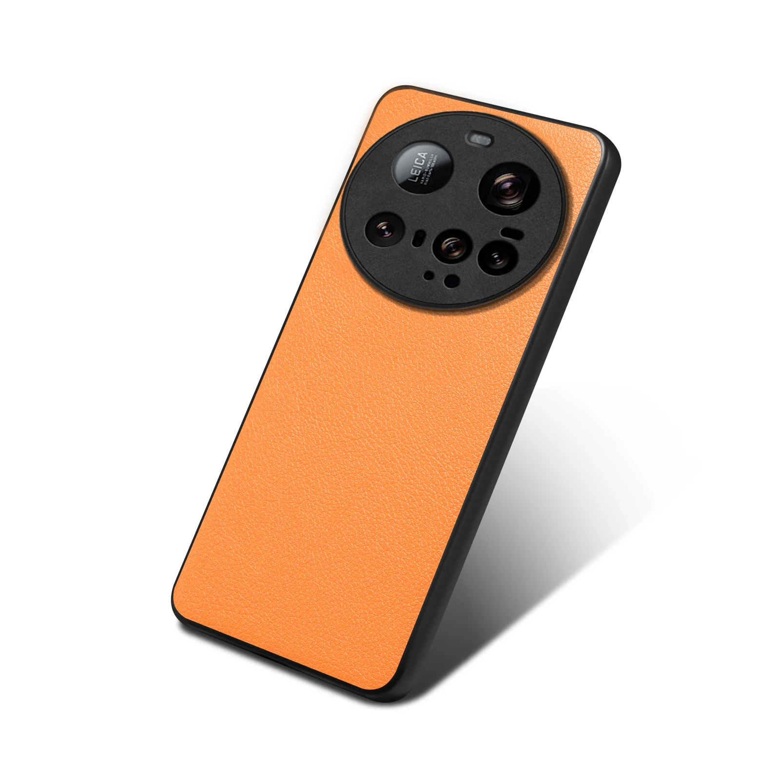 Luxury Calfskin Leather Case with Shockproof Matte Finish and Lens Protection
