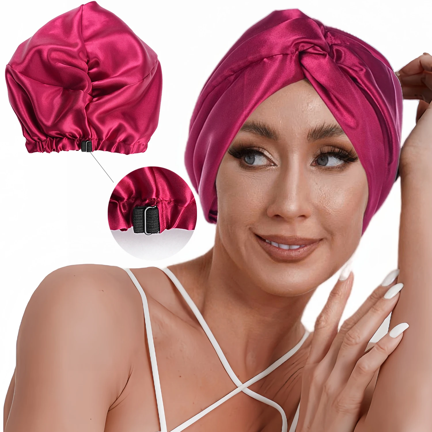 Verstellbare Haar haube Turban Haars chal Dusch haube Schlummert runk Friseur zubehör für Frauen und Mädchen