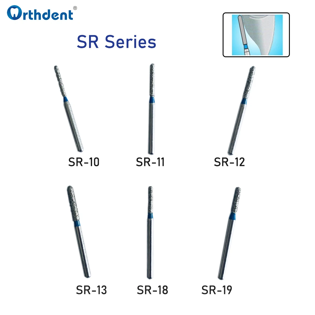 

10 Pcs Dental Strawberries Diamond Burs Drill SR Series FG High Speed Handpiece Bur Medium 1.6mm Dentistry Teeth Polishing Tools