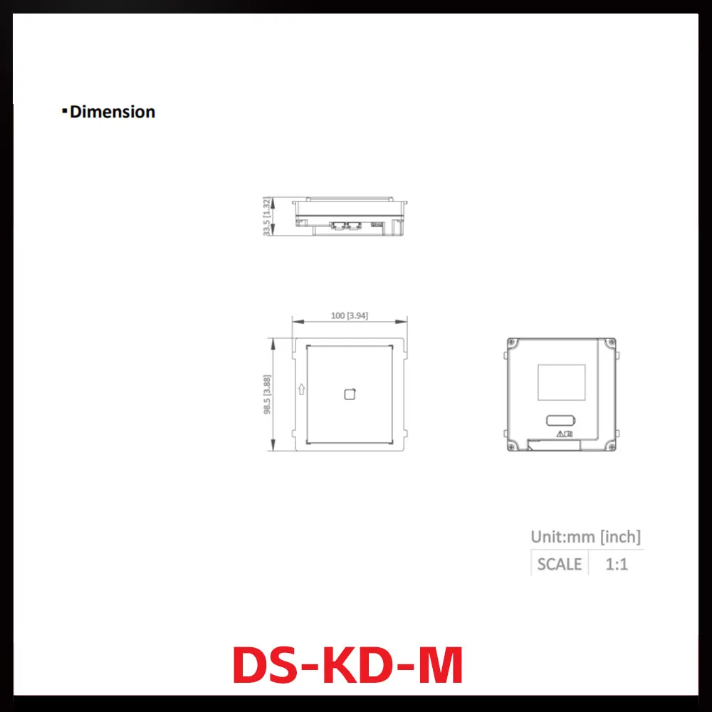 오리지널 하이크비전 DS-KD-M KD8 시리즈 프로 모듈형 포트 스테이션 M1 카드 리더 모듈 지원, 도어 잠금 해제 지원