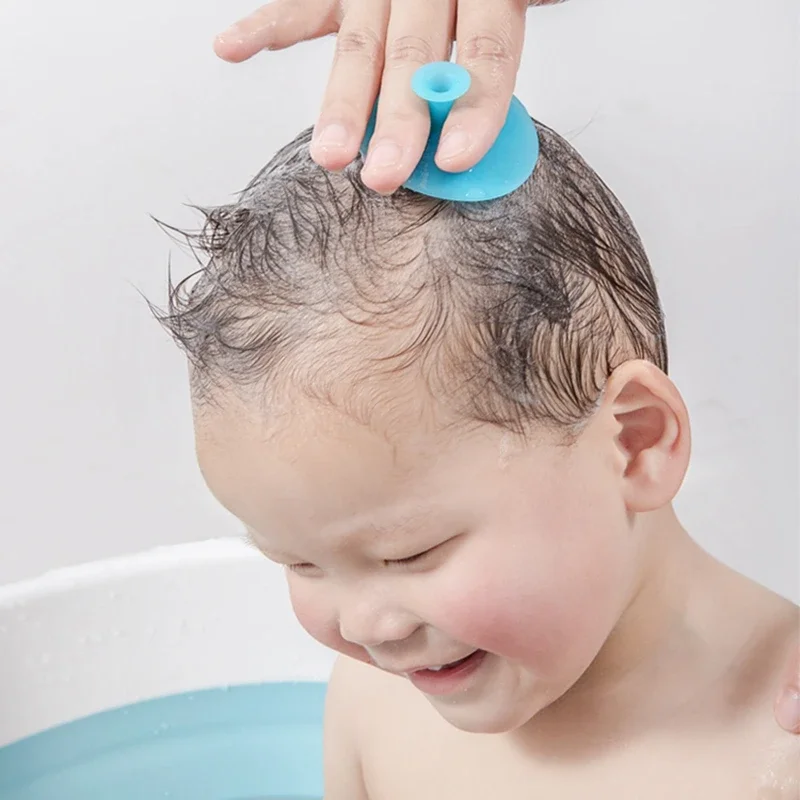 Hair Comb Set Soft Silicone Baby Bath Head Massage Brushes Hair Washing Brush Scalp Comb for Newborn Bath