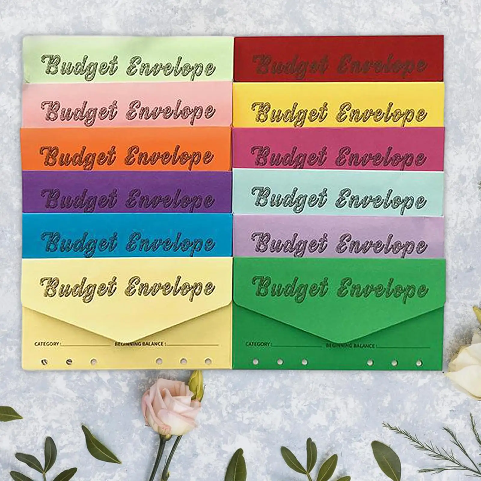 12Pcs Budget Envelopes Budget Keeper Cash Envelopes with Budget Sheet for Payroll Cash System Money Saving Cash Budgeting Family