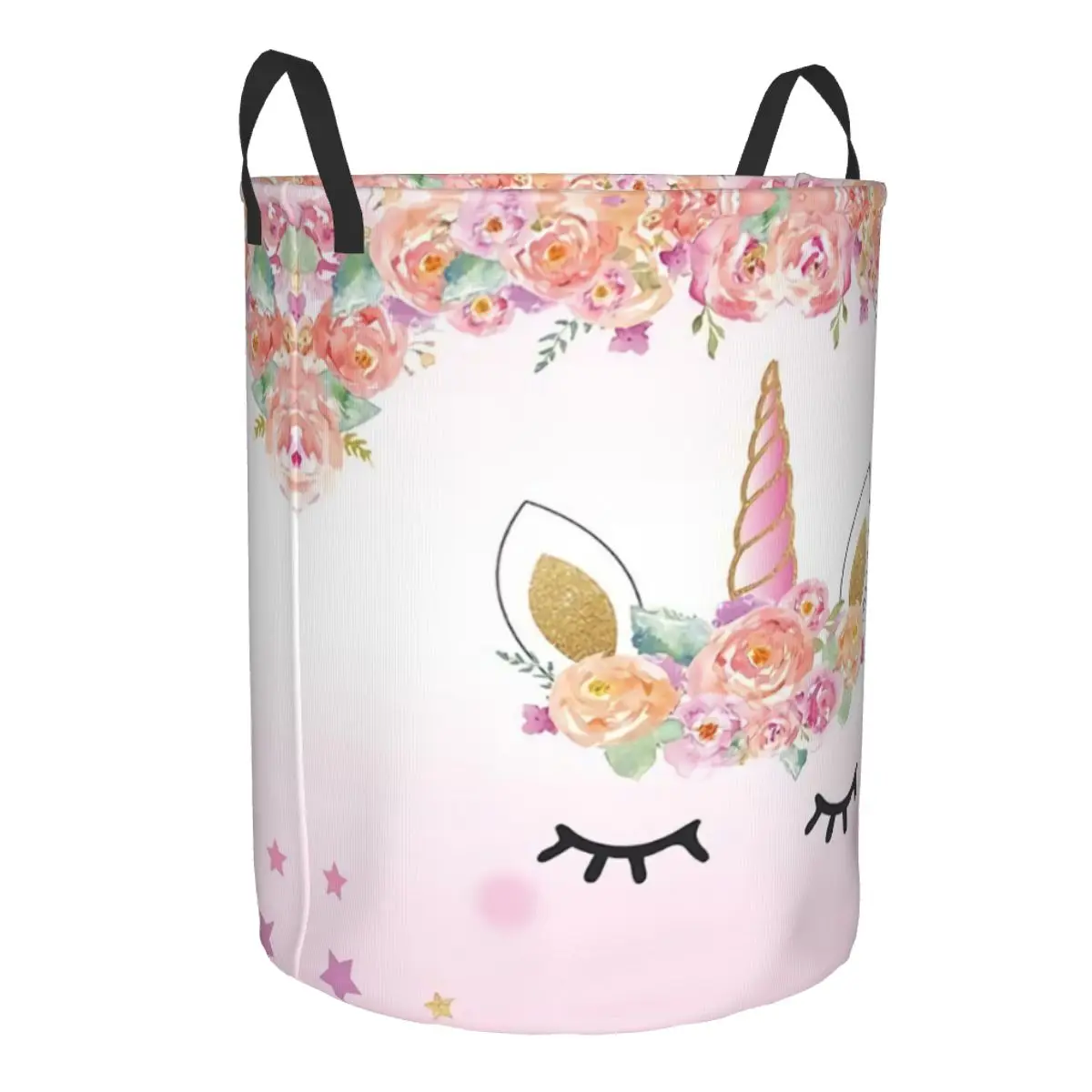 Cute Unicorn Cartoon Pattern Laundry Basket Collapsible Large Capacity Clothes Storage Bin Baby Hamper