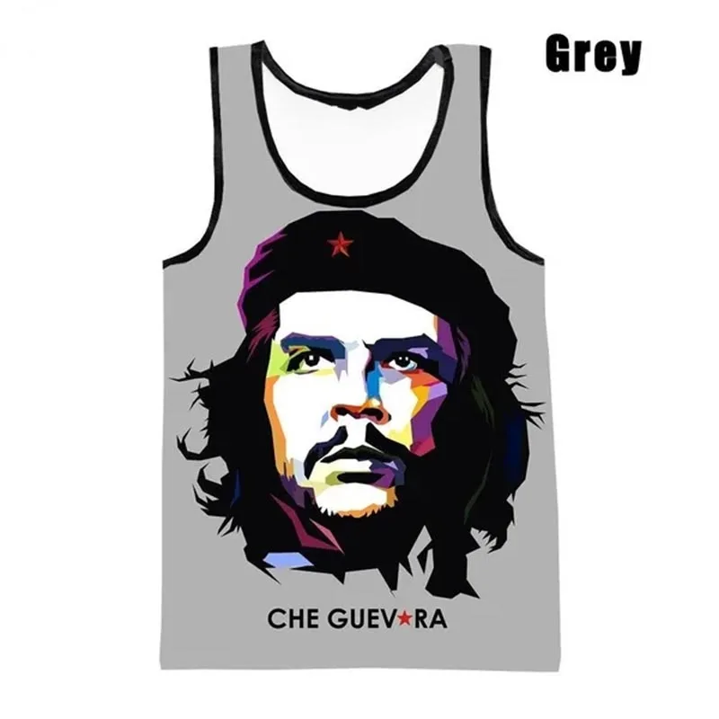 

Майка Che Guevara Мужская/женская с 3D принтом, модная повседневная футболка без рукавов, уличная одежда в стиле Харадзюку, дышащая футболка, лето