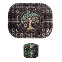 The Tree of Life Rolling Tray and Grinder 1/2pcs 1
