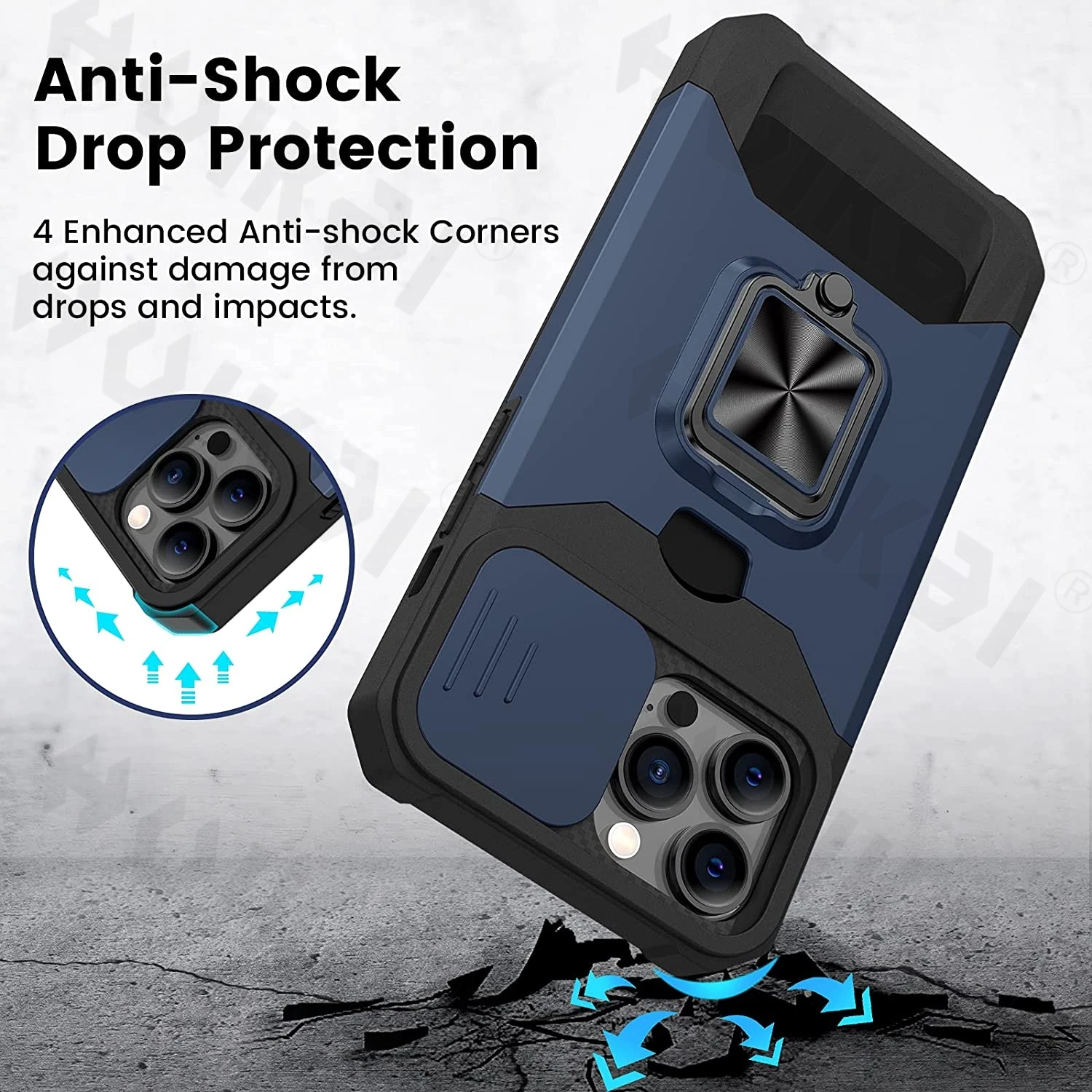 Coque Portefeuille Antichoc Odeydo Pour IPhone 7/8 – Noir – Avec Fente Cachée – Neuf Sous Emballage