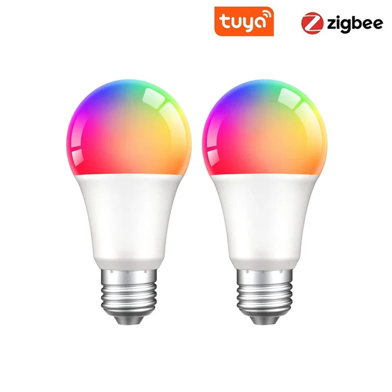 18W Tuya ZigBee Smart Light Bulbs RGB+WW+CW E27 Smart Home Led Lamp Siri Voice Control Compatible with Alexa Google Home 