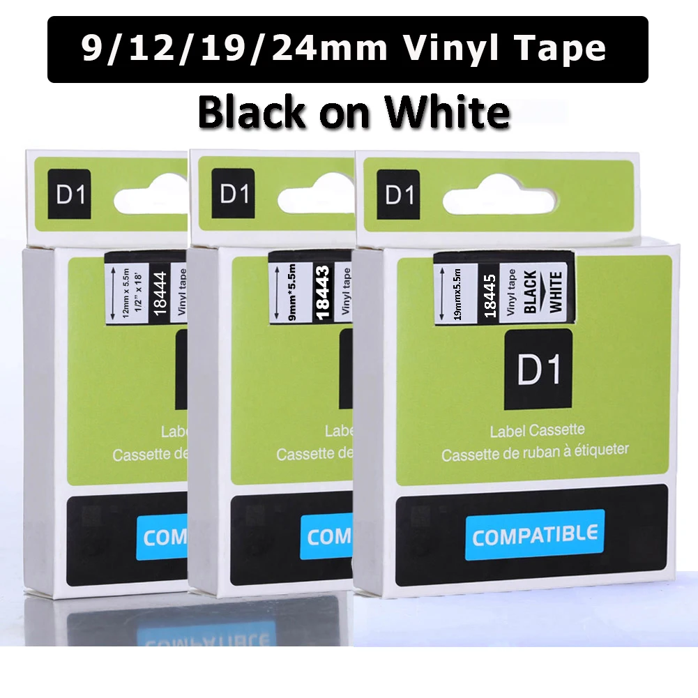 1 Pacchetto Nero Su Bianco Etichetta Di Sicurezza 9Mm 12Mm 18Mm 24Mm Tze-Se4 Tze-Se5 Tze-Se2 Compatibile Fratello P-Touch Etichettatrice