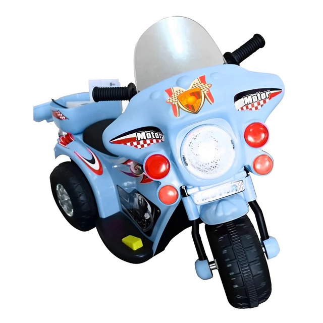 Mini Moto Eletrica Infantil Policia Criança Som Luz Branca