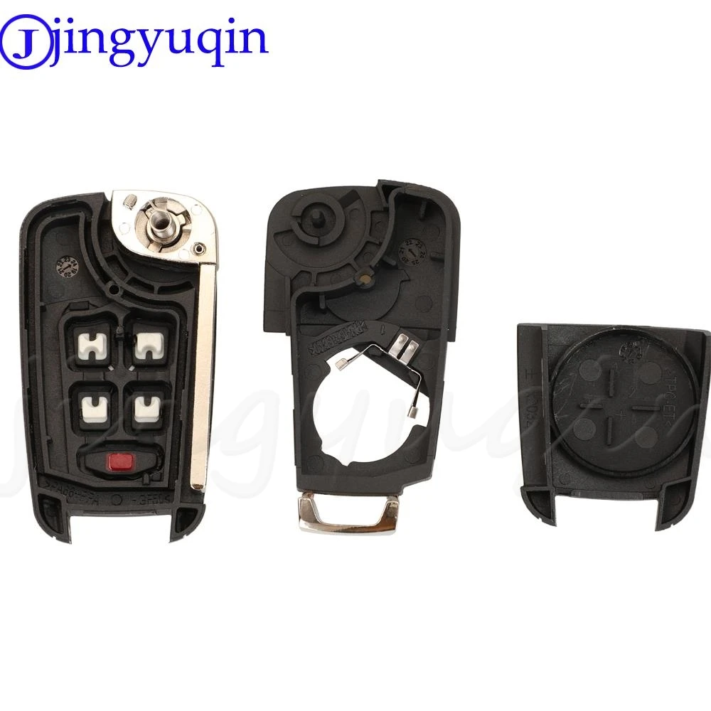 jingyuqin 2/3/4/5 B Flip Folding Remote Key Case Shell For Chevrolet Cruze 2012 Malibu Aveo Fit Opel Buick Fob HU100 Blade key case car key shell key shell