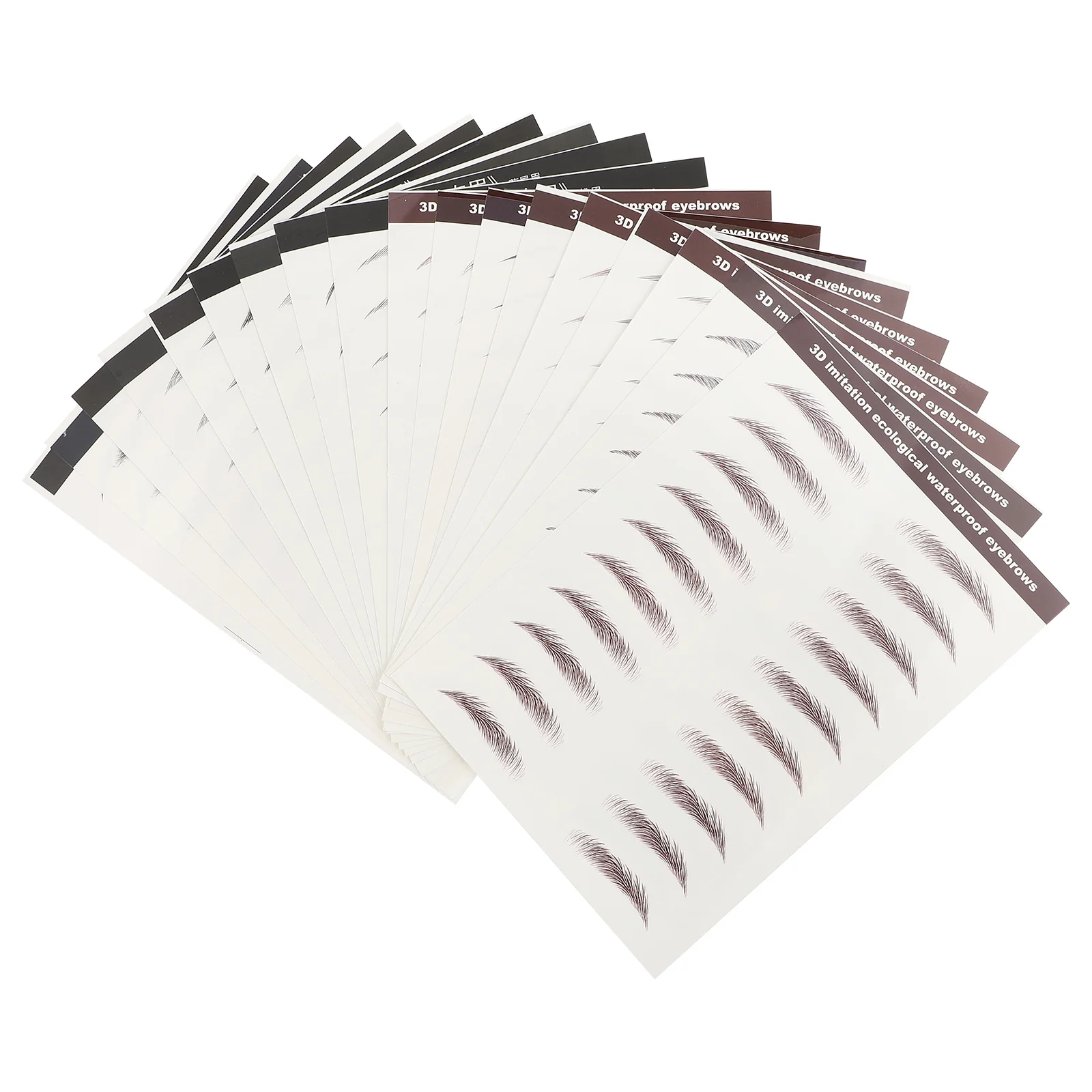 

18 шт., водостойкие наклейки для бровей