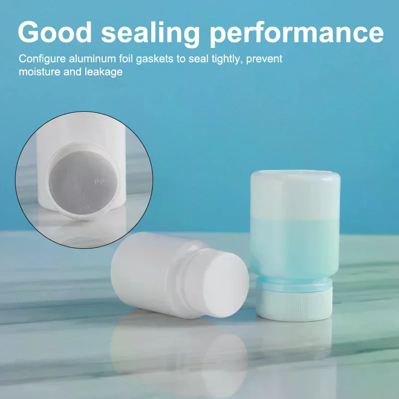 15-180ML Food Grade PE Plastic Medicine Bottle White Screw Lid Pill Box Storage Container For Pill Cosmetics Food Packing Holder