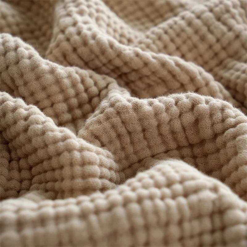 100% Cotton Blanket Yarn Dyed Shawl Tassels Style Plaid Jacquard Blankets Skin-friendly Bed Linen High Quality Gift cobertor 5