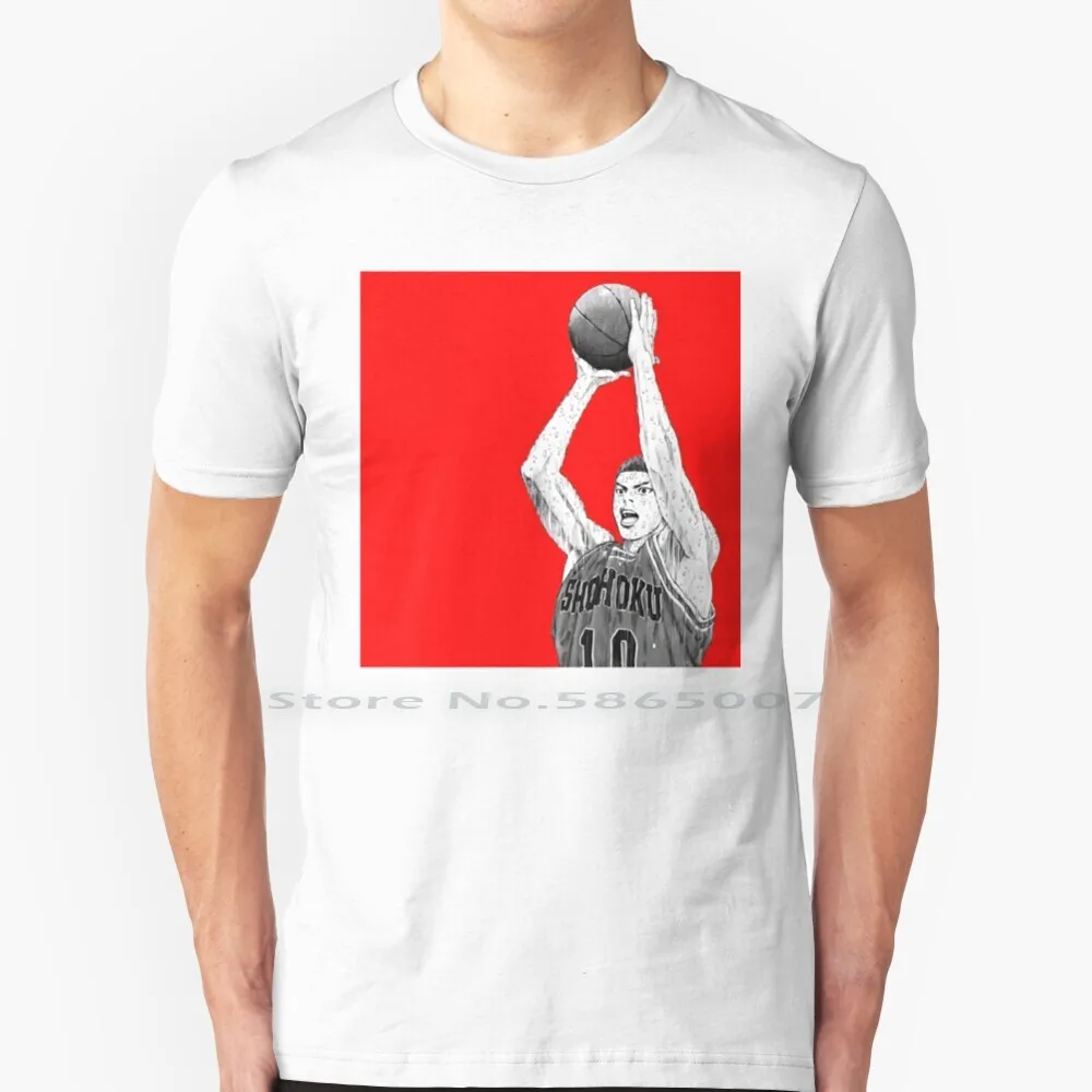 Slam-Sakuragi T Shirt 100% Cotone Slam Manga Slam Anime Cazzuto Manga Shonen Jump Basket Anime Basket Manga Hanamichi