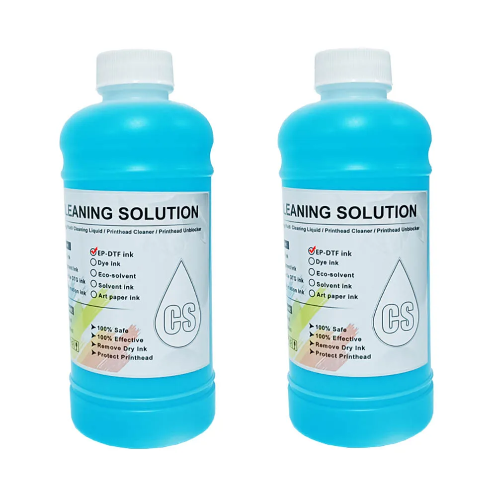 DTF 잉크 청소 솔루션 Epson DX4 DX5 DX7 L1800 L805 L800 1390 I3200 DTF 청소 액체 용 강력한 청소