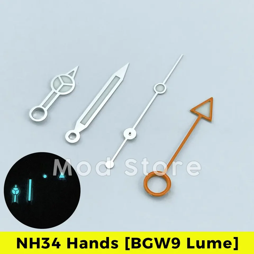 NH34 GMT ウォッチ針セット Mod NH34A ムーブメント SKX SSK Mod BGW9