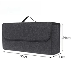 Large Anti - Slip Felt Car Trunk Organizer with Compartments (Grey)