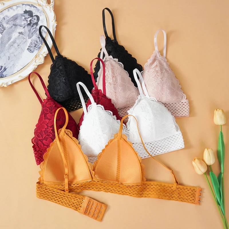 Descompostura Recientemente ventana Bralette de encaje Floral para mujer, Sujetador de encaje, ropa interior  femenina, lencería Sexy con escote en V profundo, lencería suave, sujetador  de realce| | - AliExpress