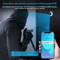 Yuezhe Tuya Smart WiFi 3MP Caméra de visiophone vidéo avec écran 4,3 pouces, batterie 5000 mAh, alarme de mouvement PIR, compatible Alexa pour la sécurité domestique 3