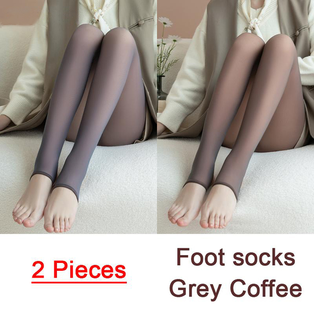 Pcs Sexy Slim Leggings Winter Warm Women Fake Translucent High Waist Leggings Super Elastic Plus Velvet Leggins