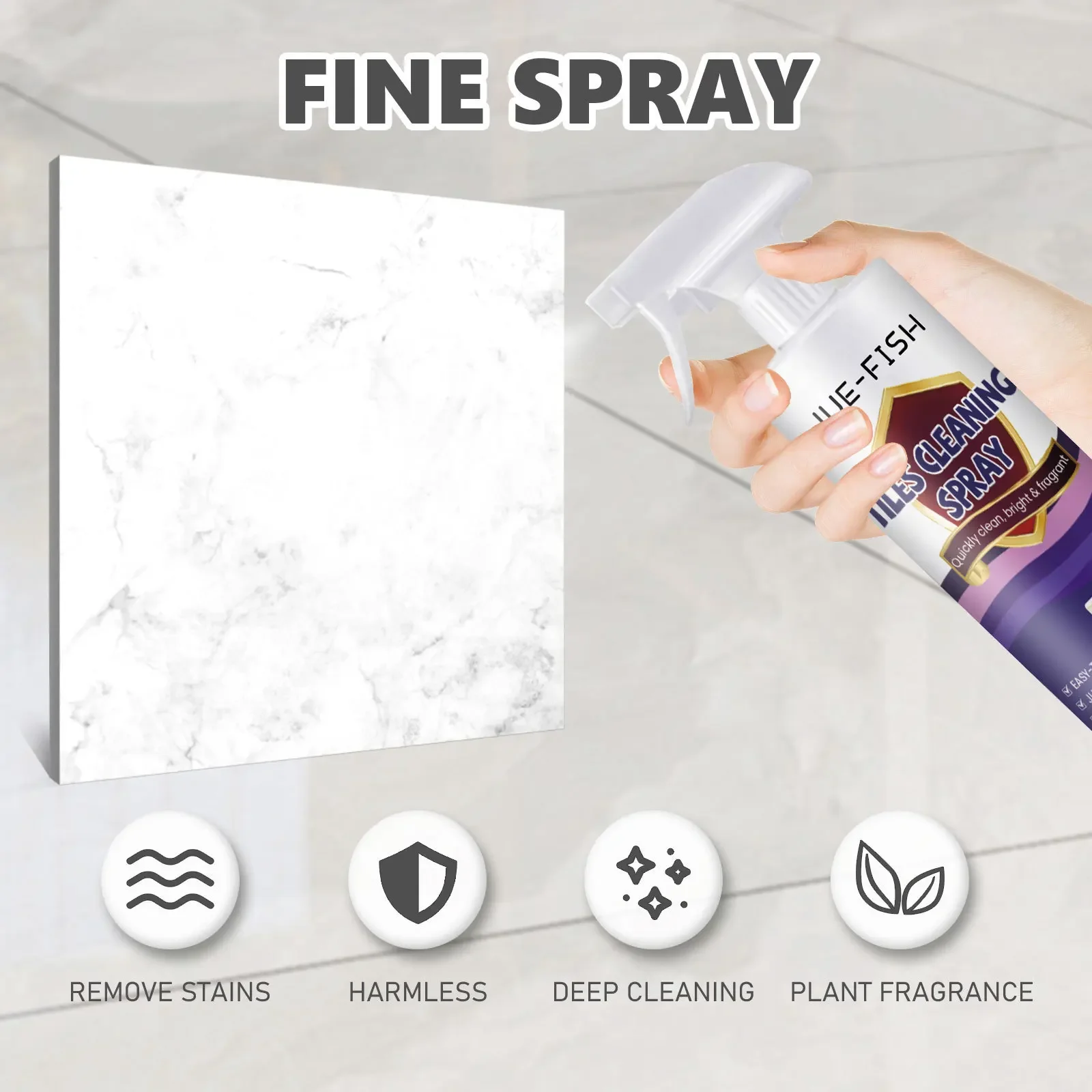 Tile Cleaning Spray Ceramic Tile Stain Remover Ceramic Floor Polish Cleaner Marble Scratch Repair Porcelain Cleaning Liquid