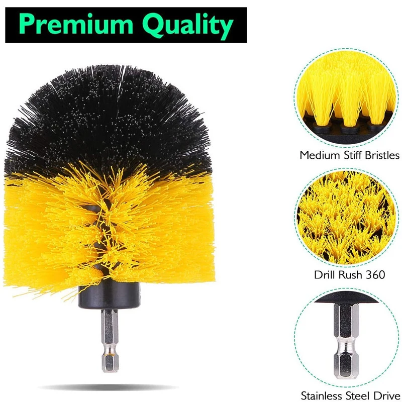 Electric Drillbrush Scrub Pads Grout Power Drills Scrubber Cleaning Brush Tub Car Cleaner Tools Kit for Automobile Care,car cleaning tool