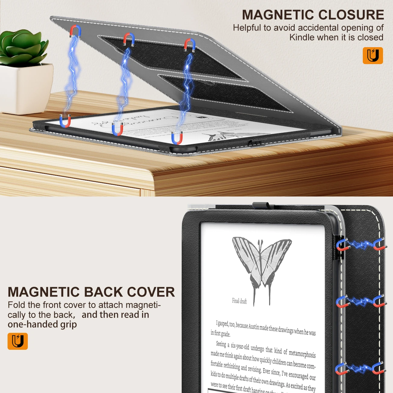 Moko Case para 10.2 Kindle Scribe 1st Geração 2023 Lançamento Case de Capa de Escudo do Plutônio Fino com Auto-wake Dormir para Kindle Scribe - Imagem 2