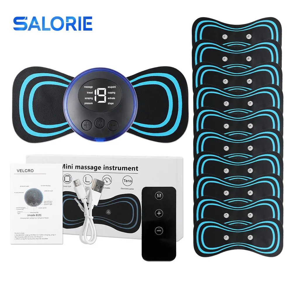 

EMS Mini Portable Electric Pulse Neck Massager Cervical Back Muscle Pain Relief Tool Shoulder Leg Body Massage Relax Cushion