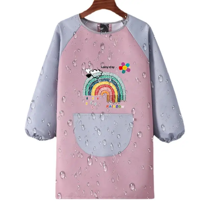 

Kids Aprons For Painting Polyester Painting Smocks Kids Art Aprons Adjustable Comfortable Waterproof Kids Smocks With Big Pocket