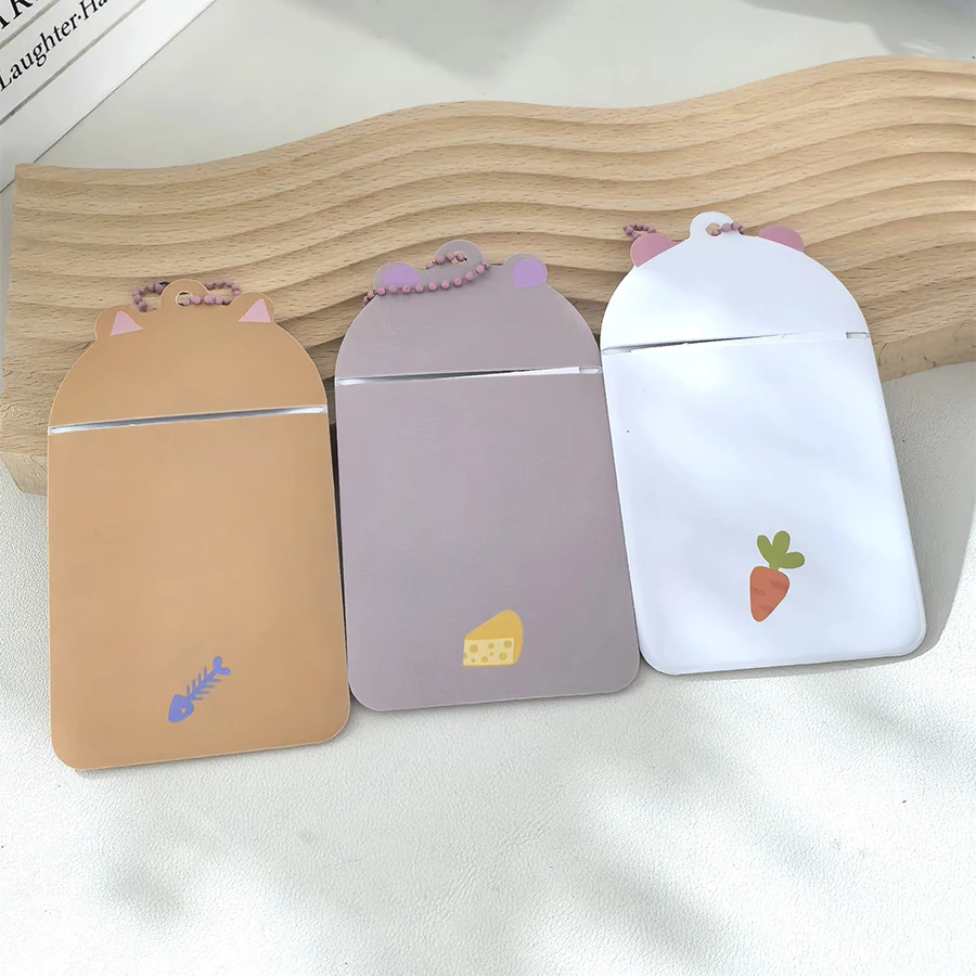 Kpop Photocard Holder with Keychain Y2K Kawaii cat Photo Card Sleeves ID Badge Holder Card Protector 5